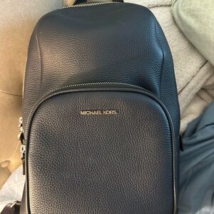 Michael Kors Black Leather Backpack